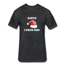 Load image into Gallery viewer, Santa I know him! Tee-shirt Christmas tee shirt - heather black
