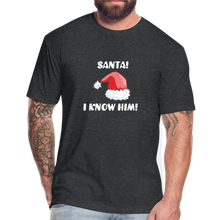 Load image into Gallery viewer, Santa I know him! Tee-shirt Christmas tee shirt - heather black
