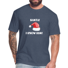 Load image into Gallery viewer, Santa I know him! Tee-shirt Christmas tee shirt - heather navy
