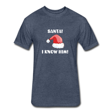 Load image into Gallery viewer, Santa I know him! Tee-shirt Christmas tee shirt - heather navy
