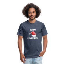 Load image into Gallery viewer, Santa I know him! Tee-shirt Christmas tee shirt - heather navy
