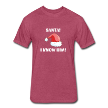 Load image into Gallery viewer, Santa I know him! Tee-shirt Christmas tee shirt - heather burgundy
