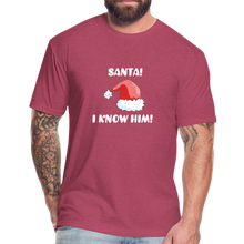 Load image into Gallery viewer, Santa I know him! Tee-shirt Christmas tee shirt - heather burgundy
