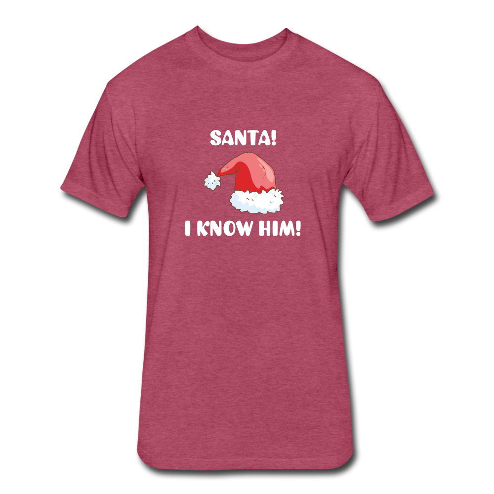 Santa I know him! Tee-shirt Christmas tee shirt - heather burgundy