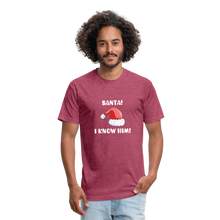 Load image into Gallery viewer, Santa I know him! Tee-shirt Christmas tee shirt - heather burgundy
